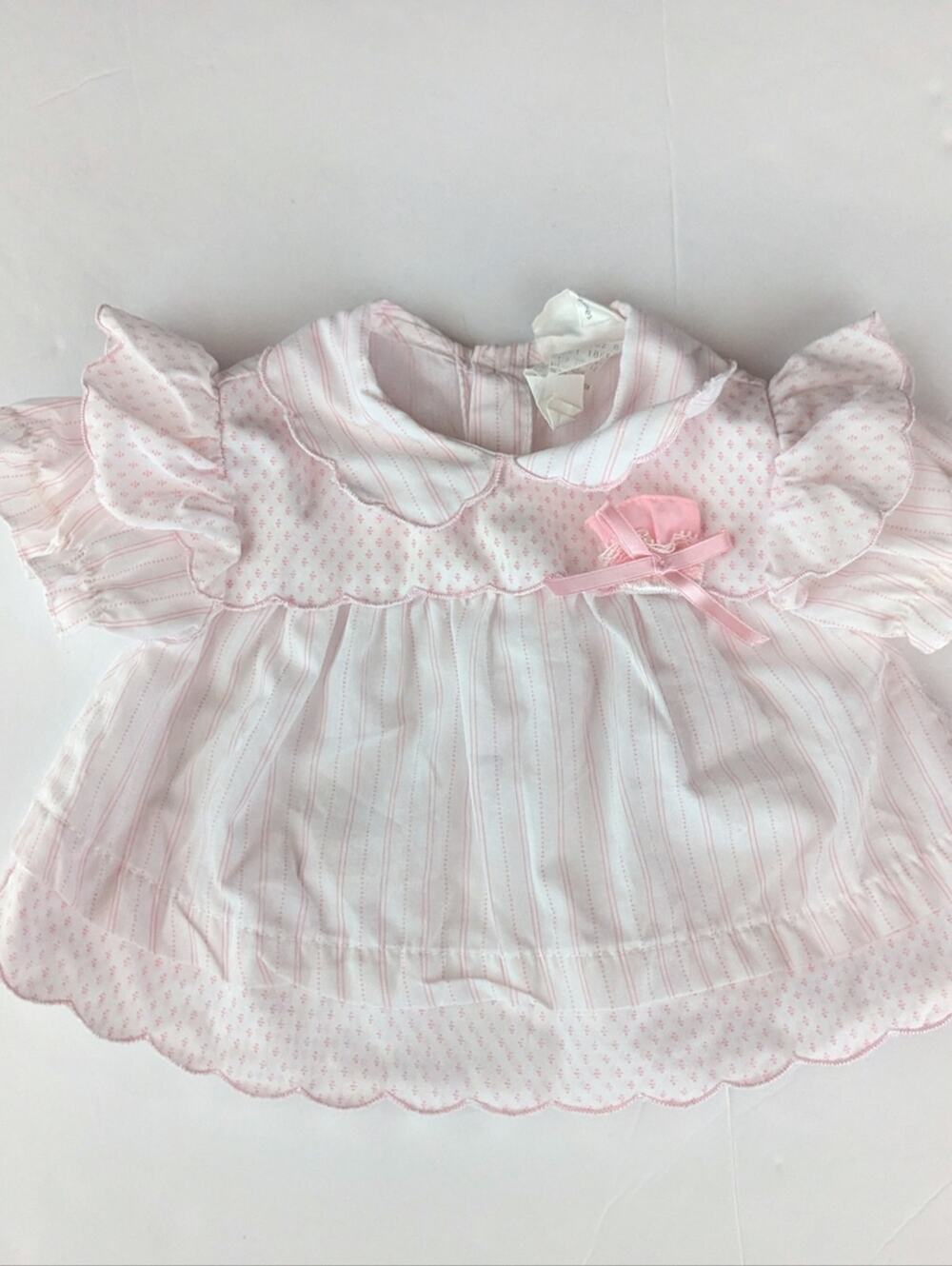 Vtg 90s Mayfair Swing Top Baby Girls 0-3m Pink